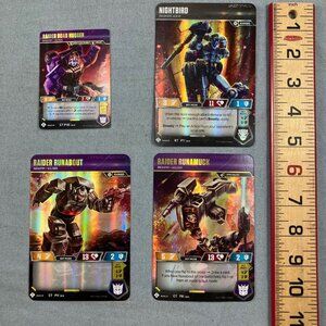 Transformers Collectible Game Foil Cards 3 Oversize+1 Regular Double-sided 2019